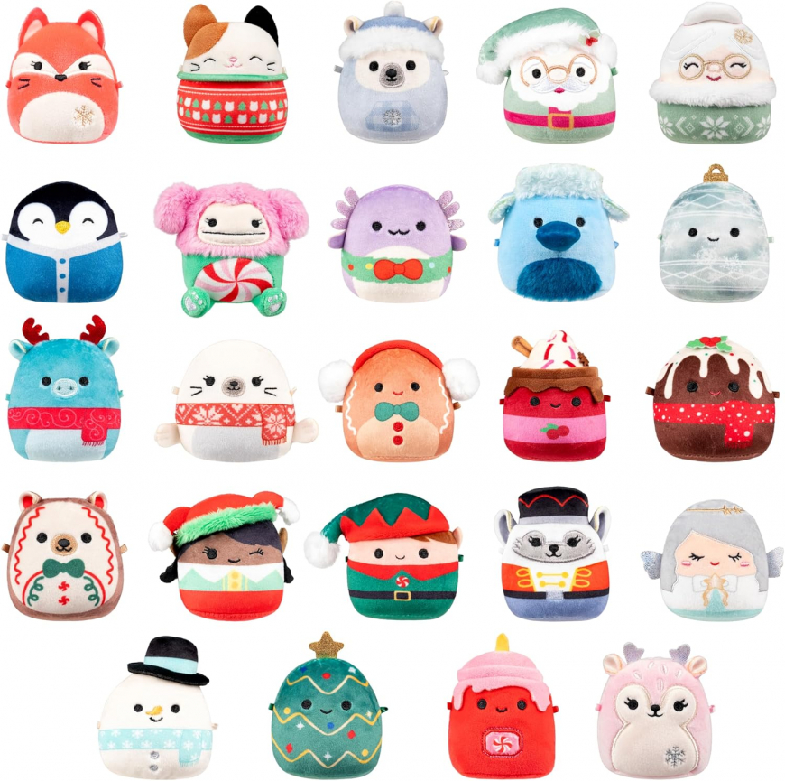 Squishmallows Original 24-Day Micromallows Holiday Plush Advent Calendar 2025