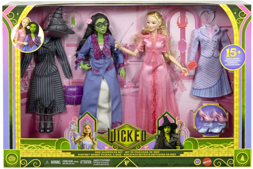 Wicked Shiz Sleepover Set With Glinda & Elphaba Dolls