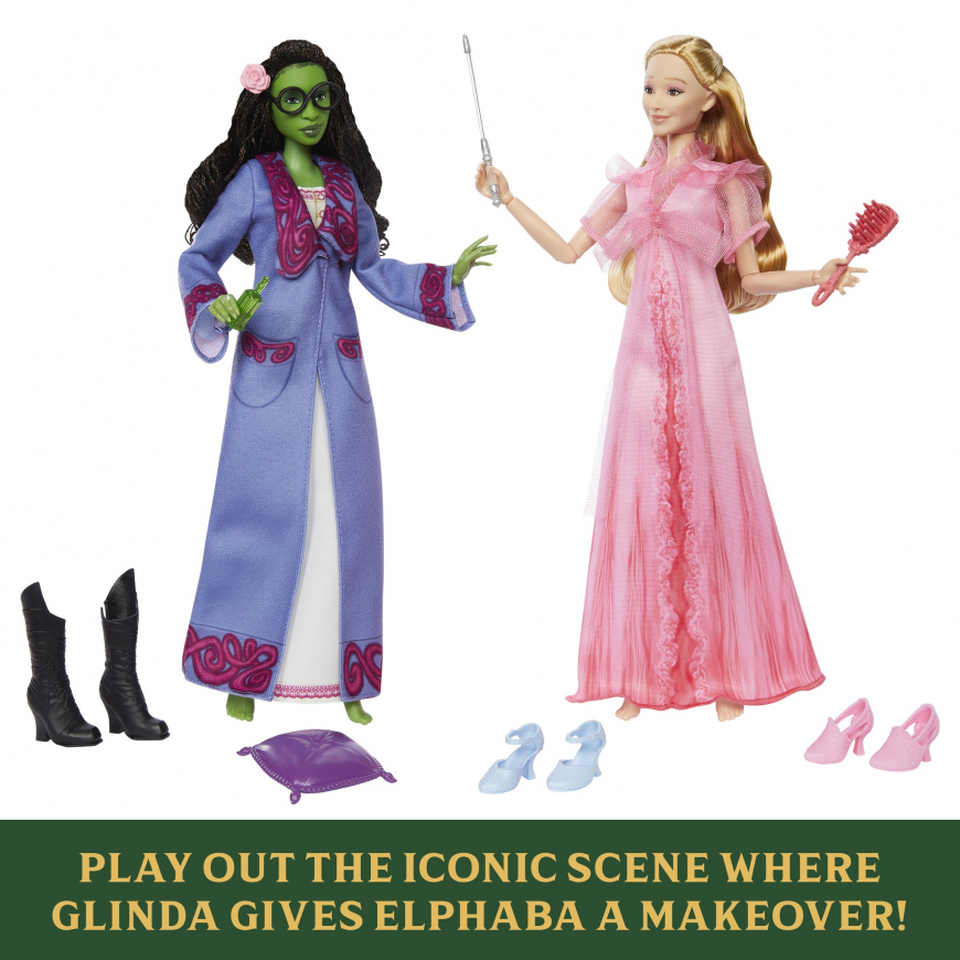 Wicked Shiz Sleepover Set With Glinda & Elphaba Dolls