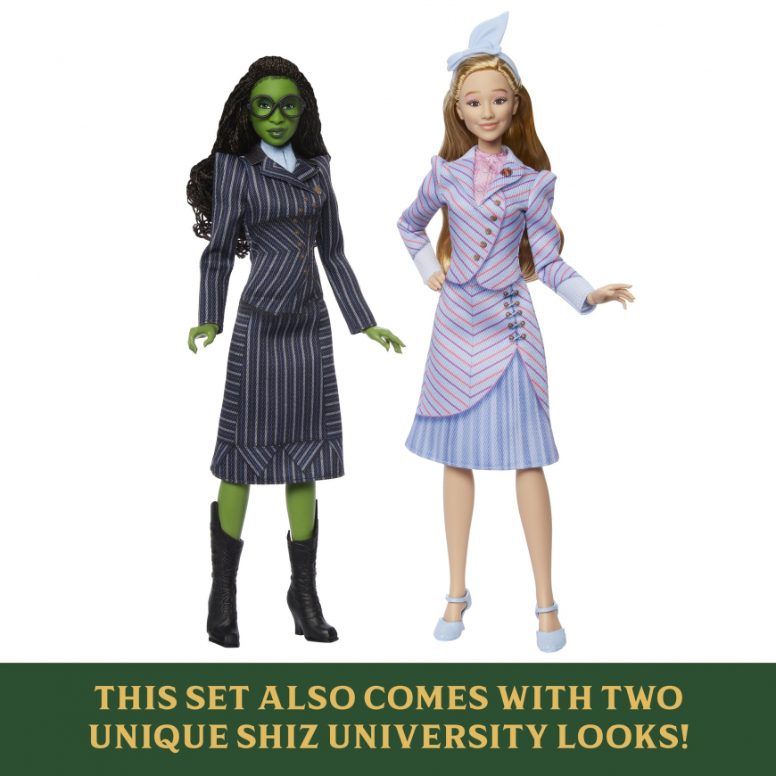 Wicked Shiz Sleepover Set With Glinda & Elphaba Dolls