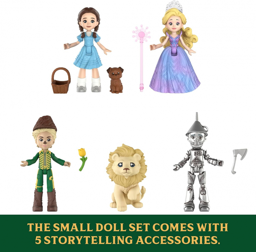 Wicked Oz Story set with Wicked For Good Glinda, Scarecrow, Dorothy, Tin Man and Lion mini dolls
