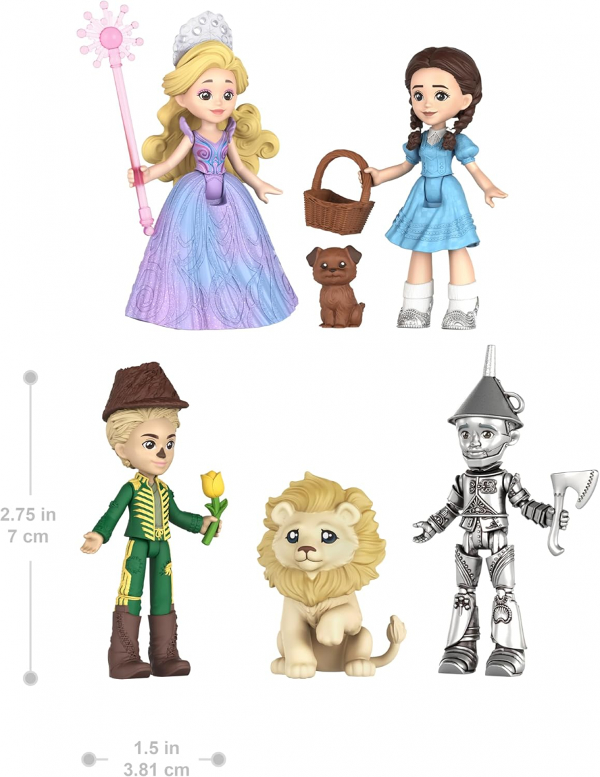 Wicked Oz Story set with Wicked For Good Glinda, Scarecrow, Dorothy, Tin Man and Lion mini dolls