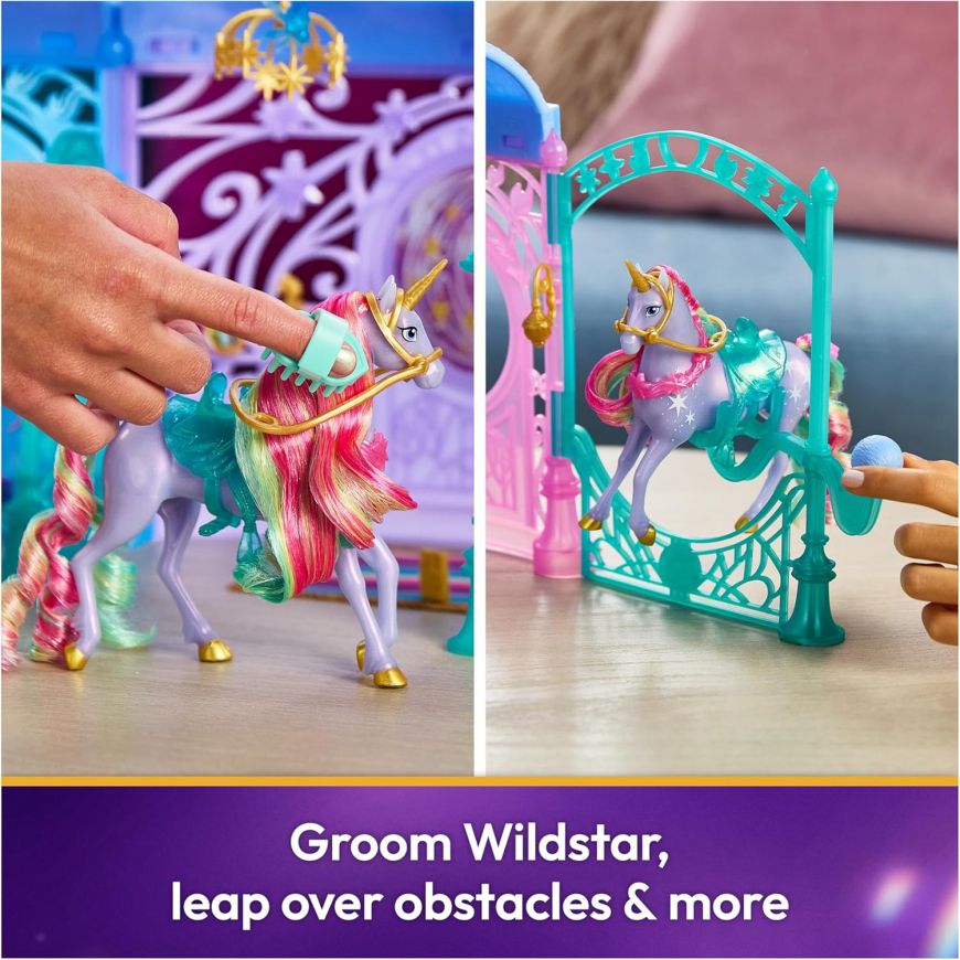 Unicorn Academy Starglow Fountain and Stable Playset with Wildstar