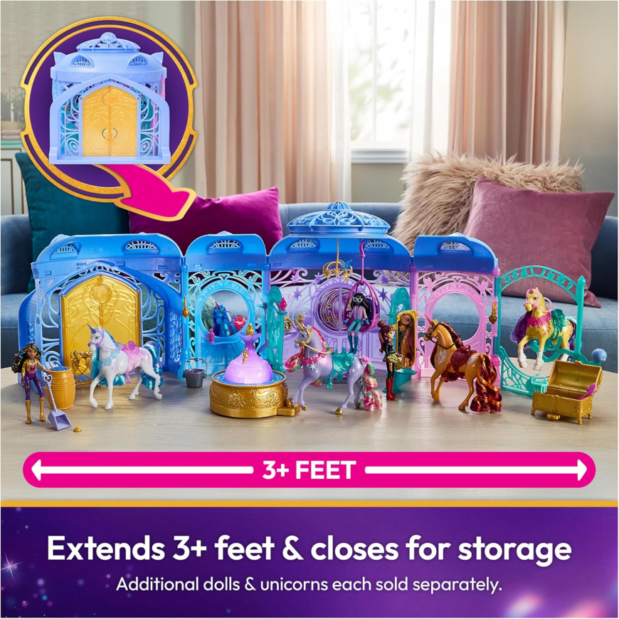 Unicorn Academy Starglow Fountain and Stable Playset with Wildstar