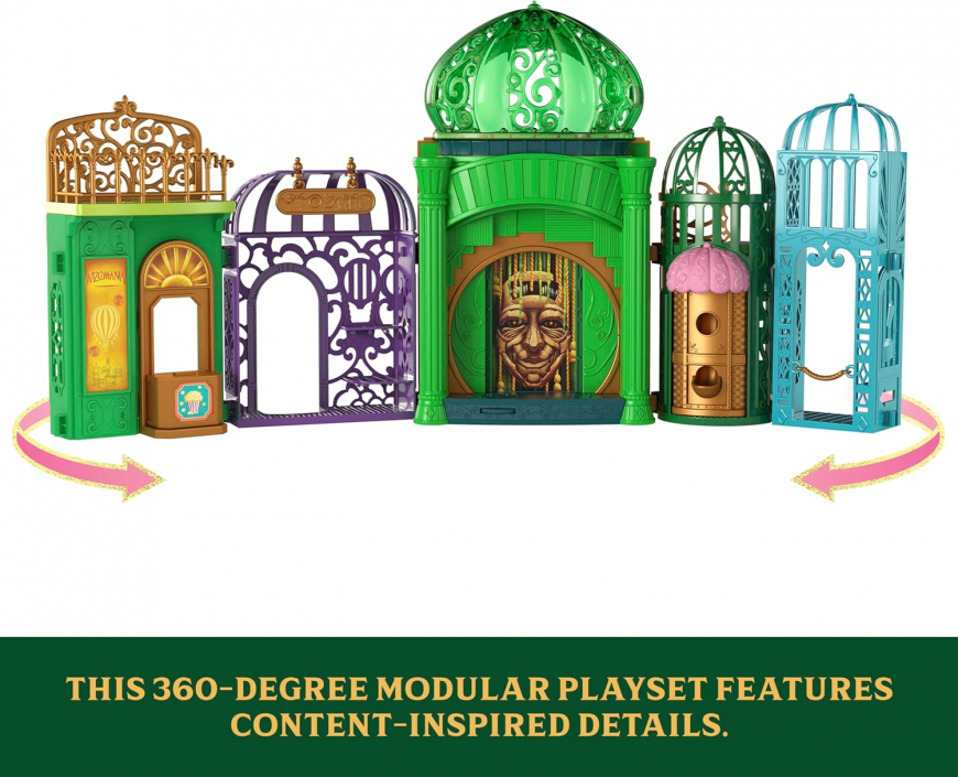 Wicked Emerald City Playset with Glinda & Elphaba Small Dolls