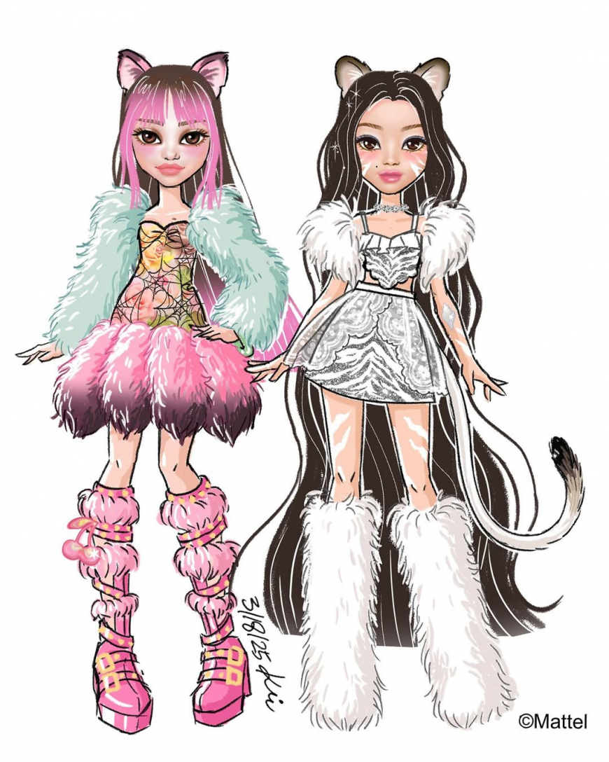 monster high katseye dolls concept art