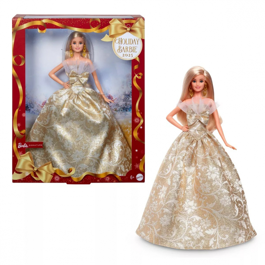 Barbie Holiday 2025 Blonde doll JBJ00