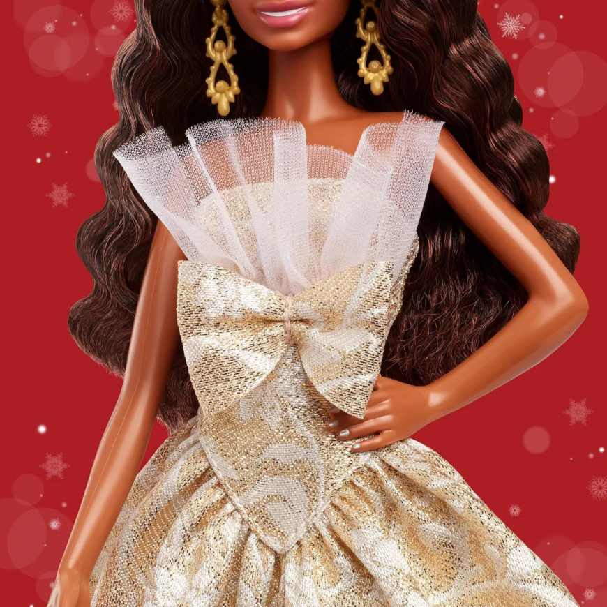 Barbie Holiday 2025 Brunette doll JBJ01 aa