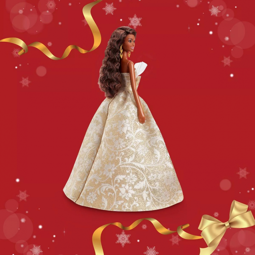 Barbie Holiday 2025 Brunette doll JBJ01 aa