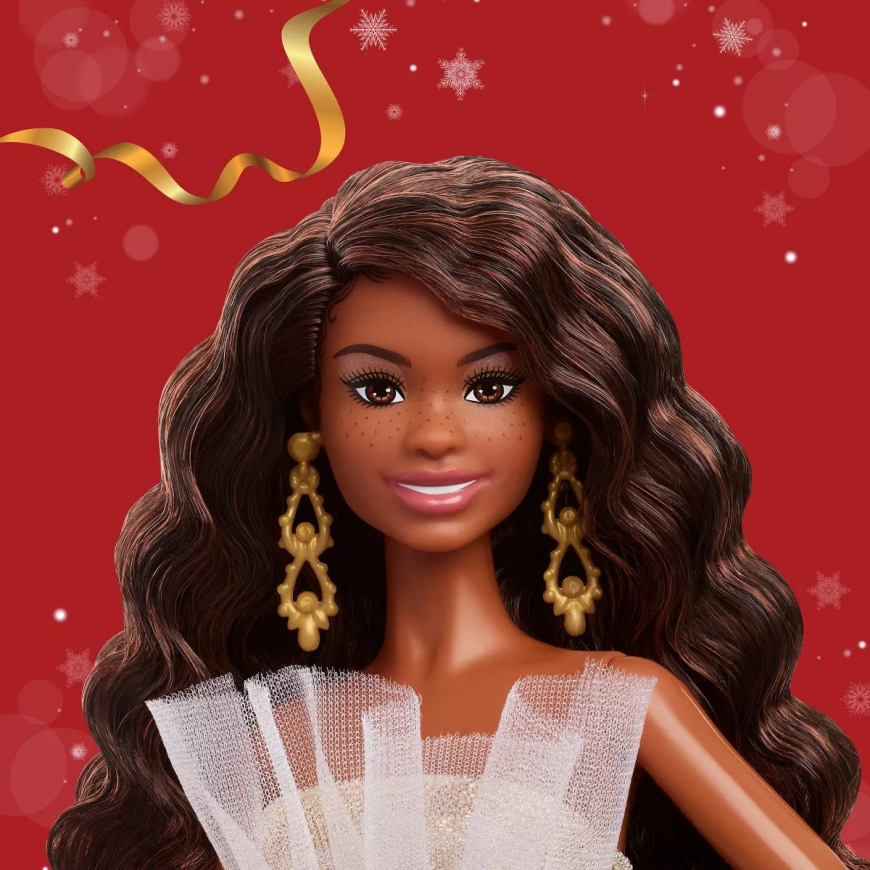 Barbie Holiday 2025 Brunette doll JBJ01 aa
