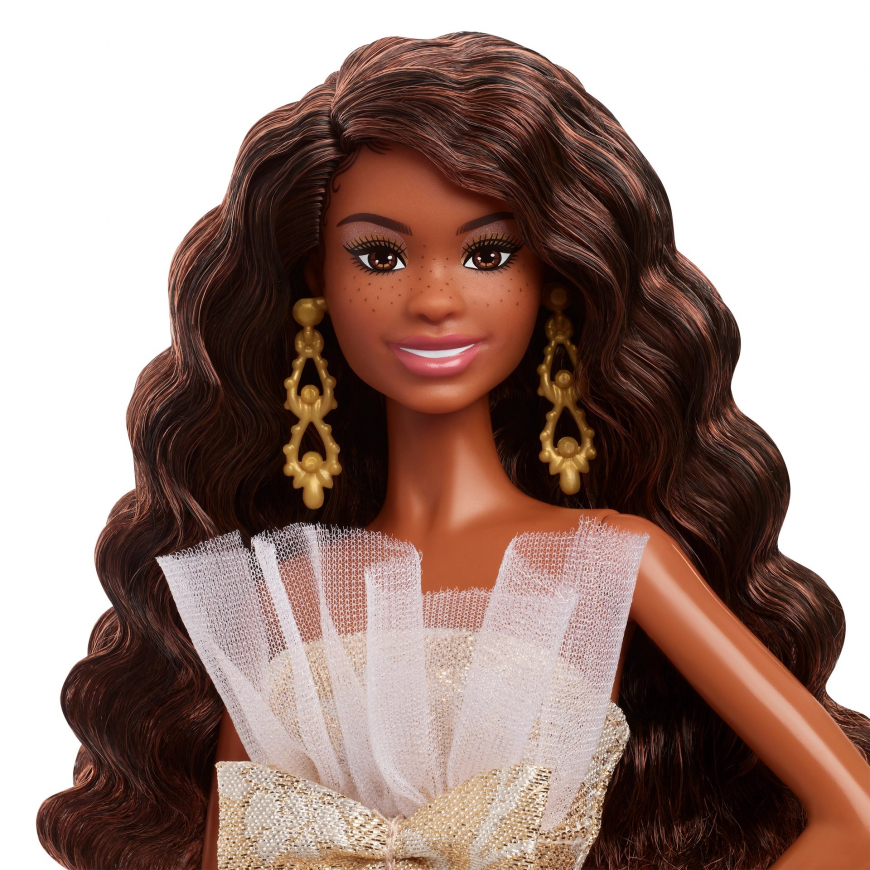 Barbie Holiday 2025 Brunette doll JBJ01 aa