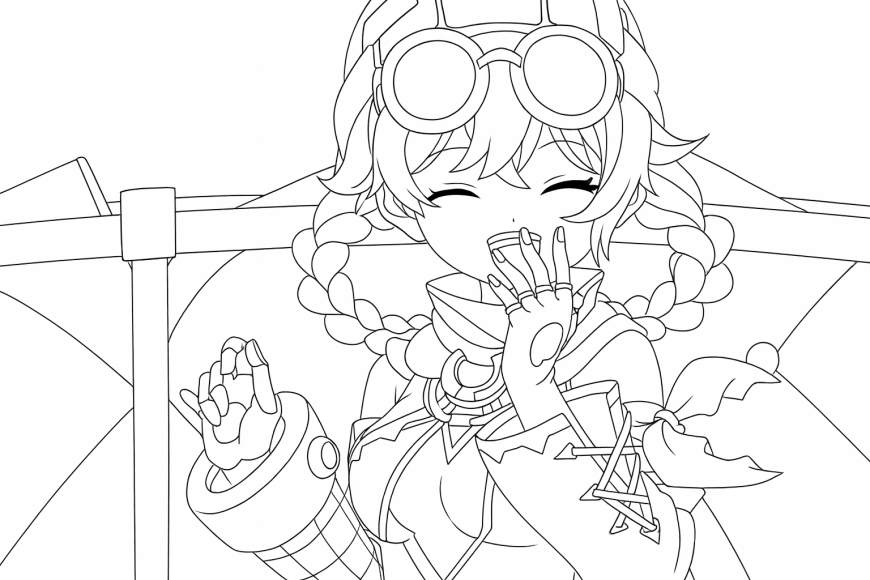 Genshin Impact Jahoda coloring page