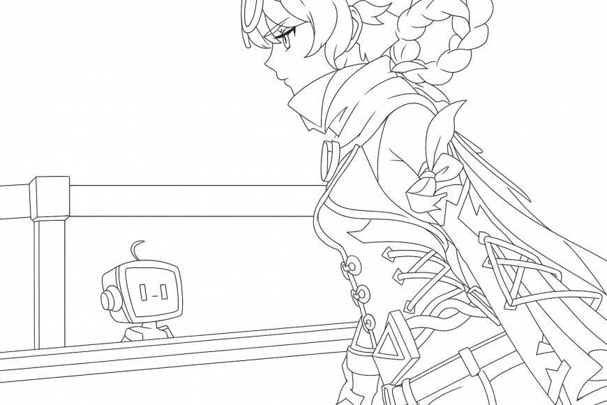 Genshin Impact Jahoda coloring page