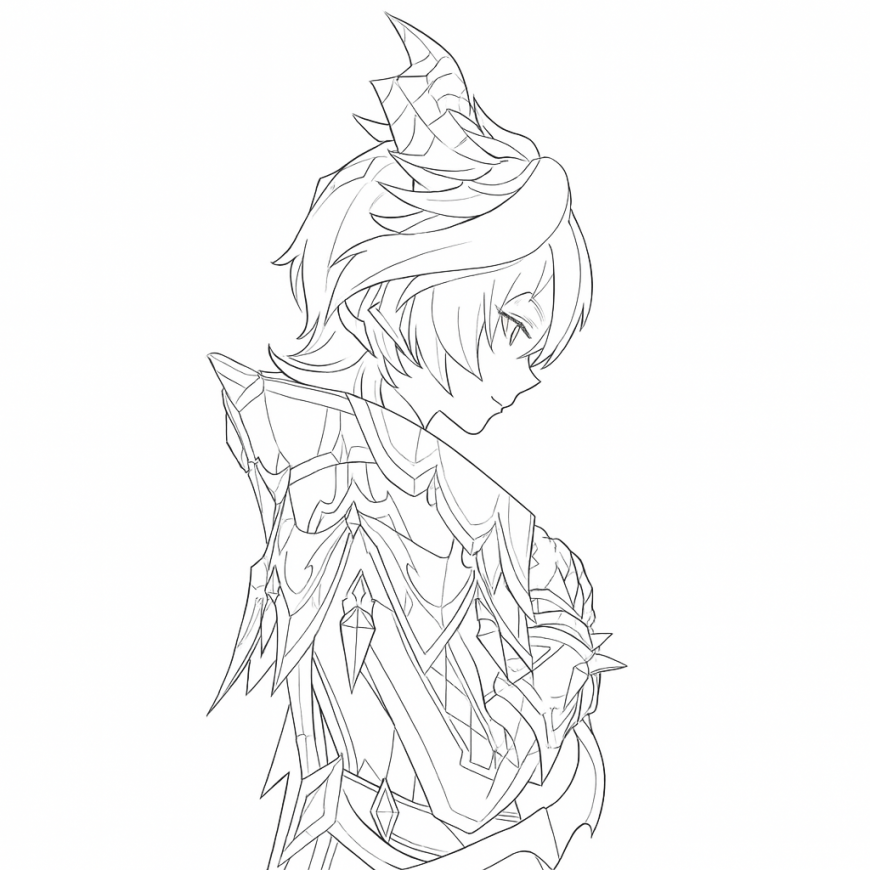 Genshin Impact Durin coloring page