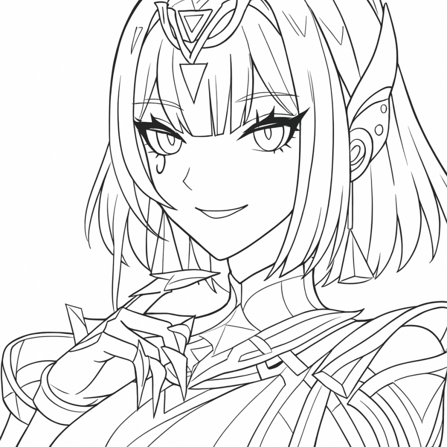 Genshin Impact Nefer coloring page