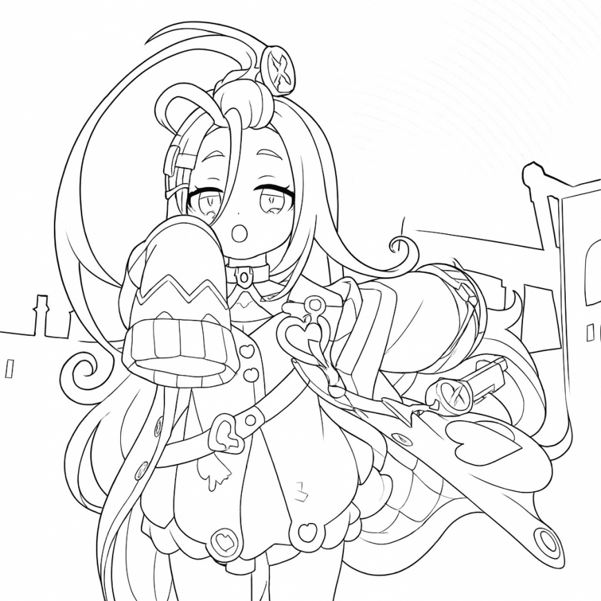 Aino coloring page