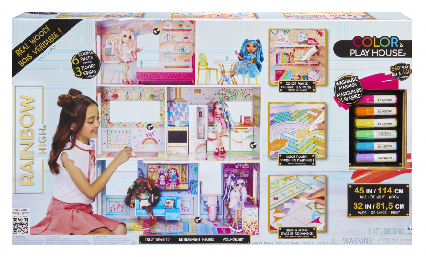 Rainbow High Color and Play House dollhouse