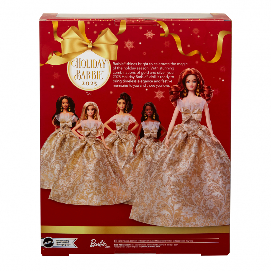 Barbie Holiday 2025 red head doll JBJ04