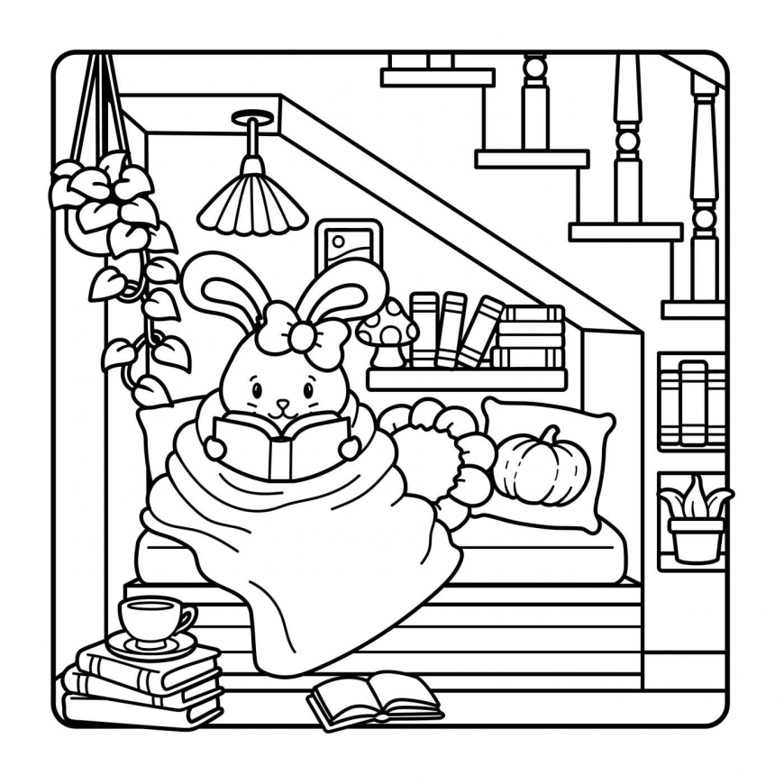 The Comfy Fall Coloring Book (Cute and Cozy)