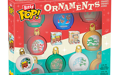 Funko Pop Bitty Ornaments: 9 Pack of Ornaments with Gingerbread Man and Present