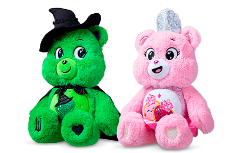 Care Bears x Wicked 2 set: Love-a-Lot Bear as Glinda and Luck Bear as Elphaba
