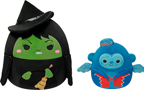 Squishmallows Original “The Wizard of Oz” 8in Wicked Witch + 4in Winged Monkey 2-Pack
