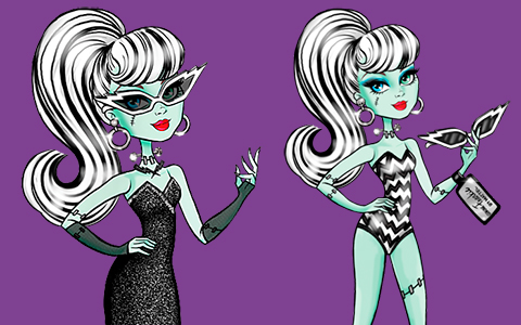 Monster High x Barbie Frankie Stein Barbie Mattel 80th Anniversary doll