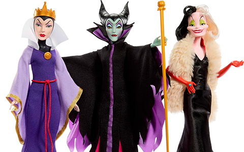 Disney Villains 3-Pack dolls from Mattel 2025