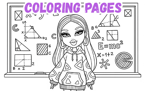 Bratz Back to School Coloring Pages