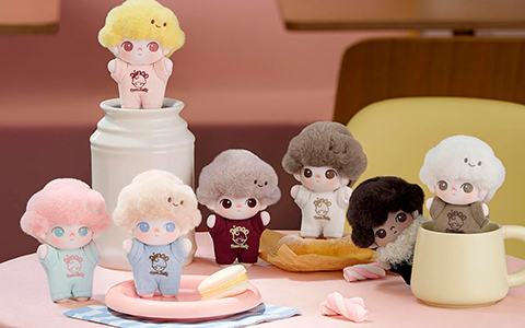 POP MART DIMOO Crush on Coffee Series-Soft-faced Plush Keychain