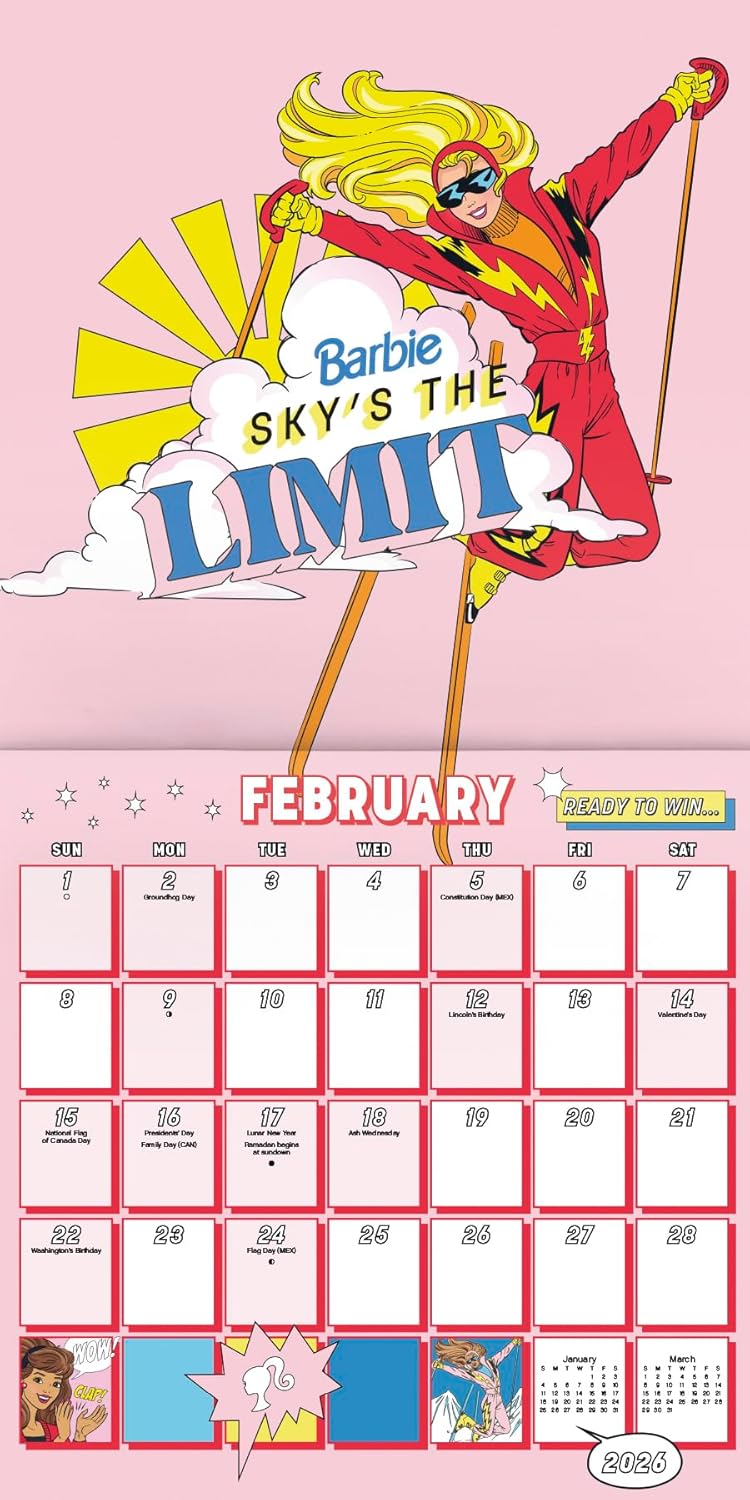 2026 Barbie Comic Wall Calendar