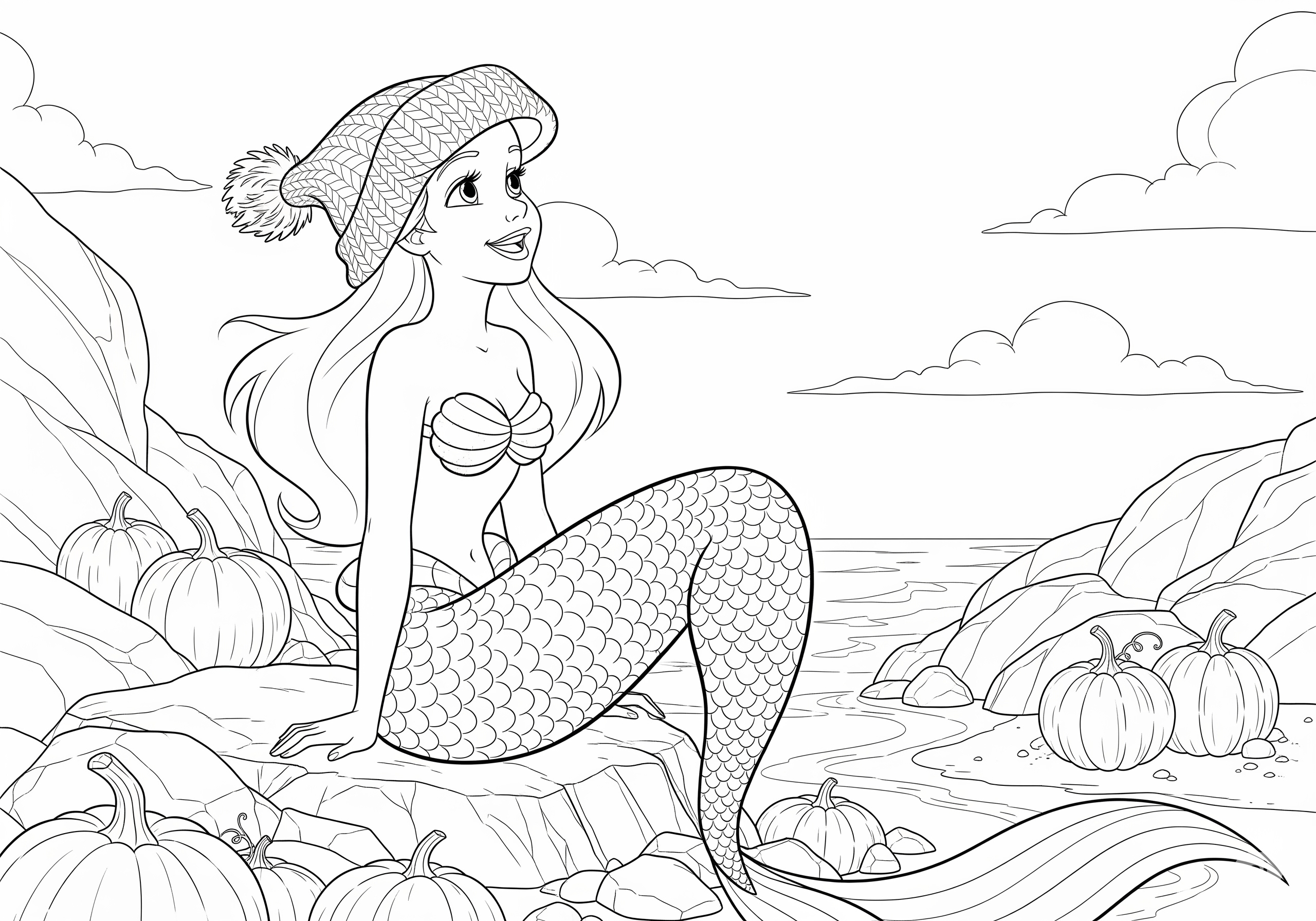 ariel coloring pages for adults