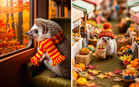 14 Cozy Fall Hedgehog Wallpapers for Your Phone