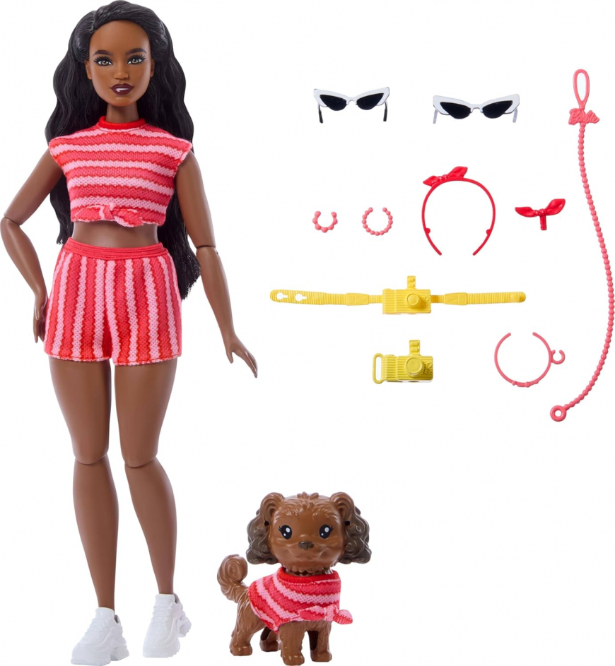 Barbie Twinning Looks doll striped crop top