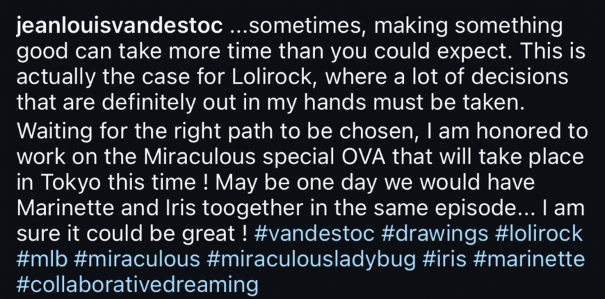 Jean-Louis Vandestoc, known as creator of LoliRock, reveals he’s working on Miraculous World: Tokyo.