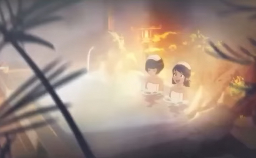 Kagami and Marinette Hot Springs from Miraculous World: Tokyo special