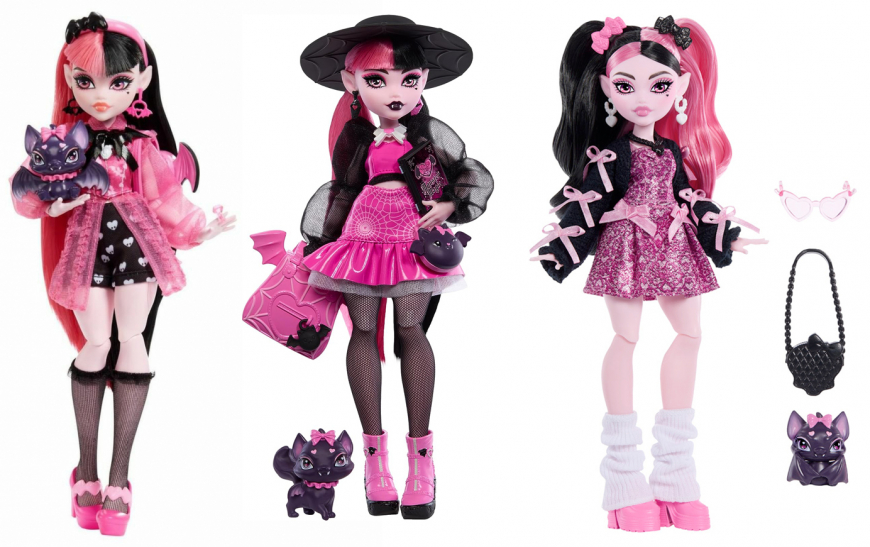 Evolution of Monster High G3 Draculaura doll