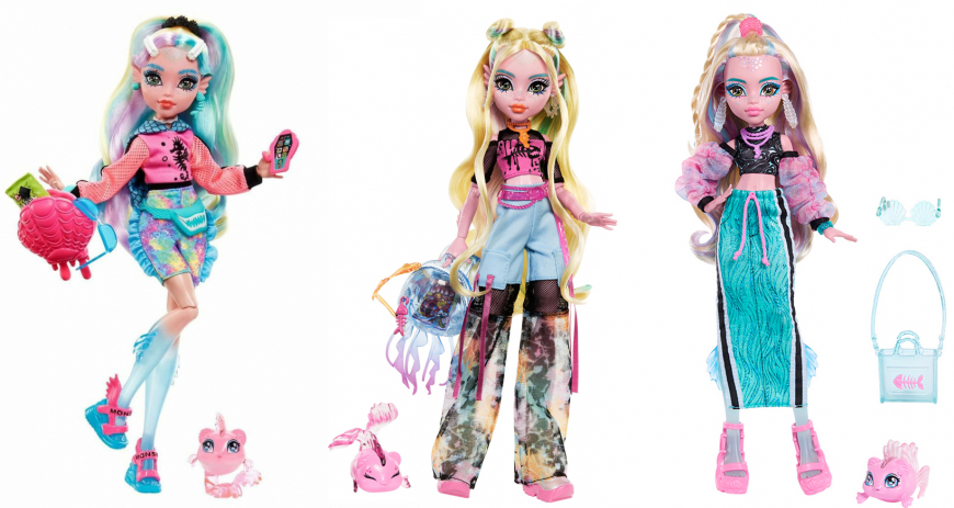 Evolution of Monster High G3 Lagoona doll