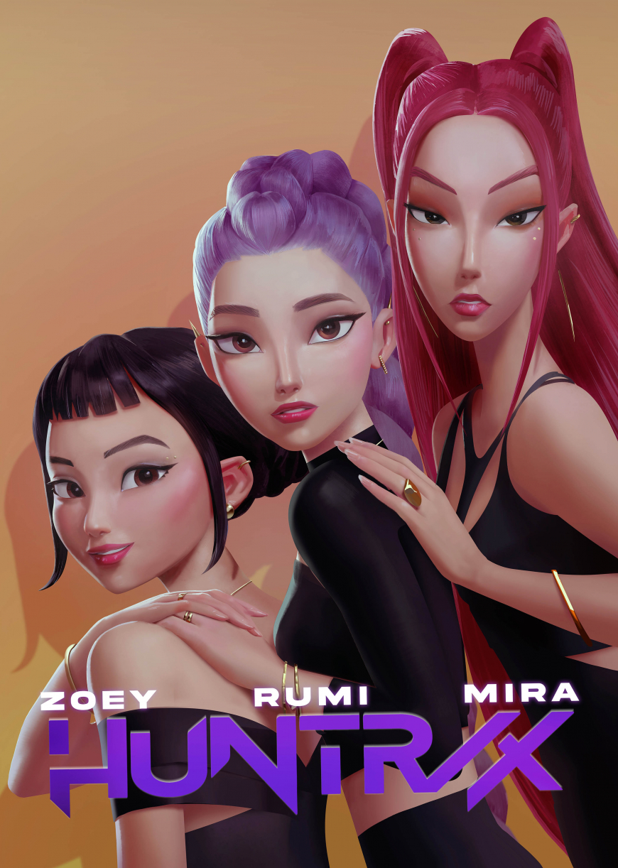 A promo or cover magazine with Huntrix to be used within the movie.