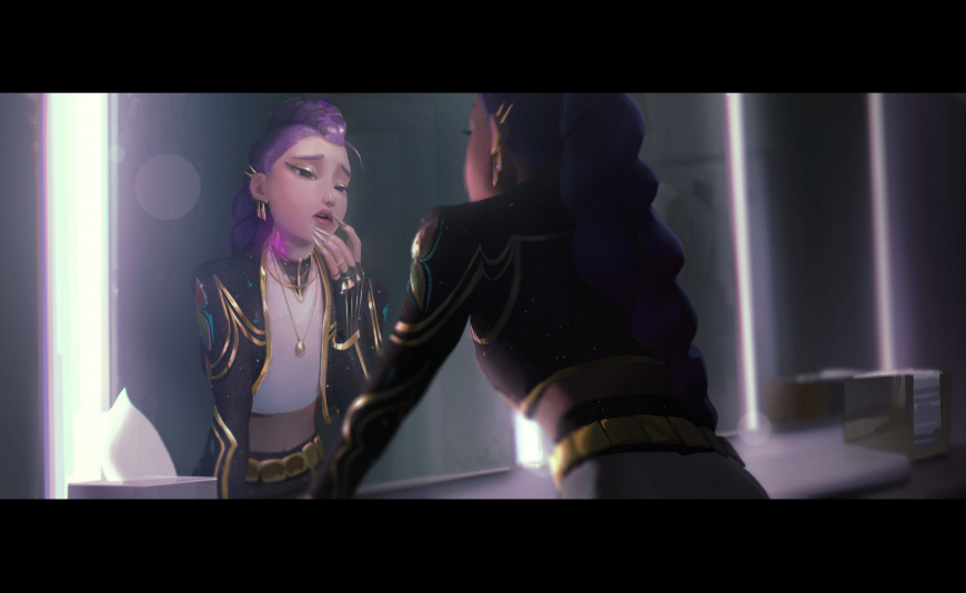 kpop demon hunters Color keys for the dinner, bath house and concerts sequence.