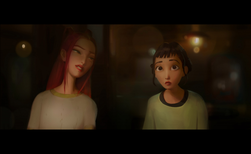 kpop demon hunters Color keys for the dinner, bath house and concerts sequence.