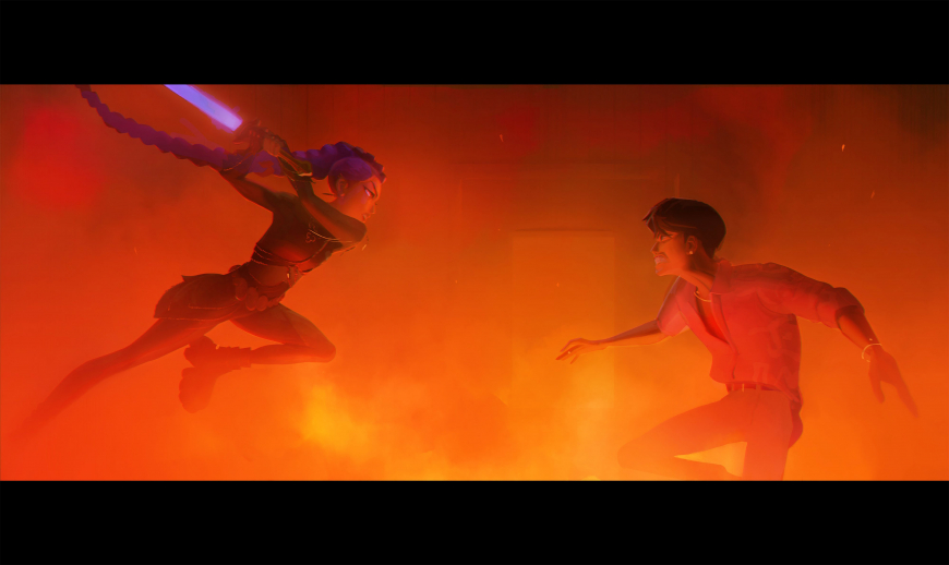 kpop demon hunters Color keys for the dinner, bath house and concerts sequence.