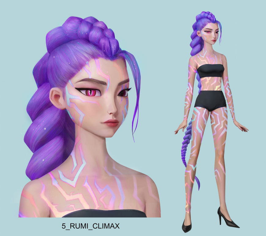 Kpopo demon hunters Rumi's demon marks