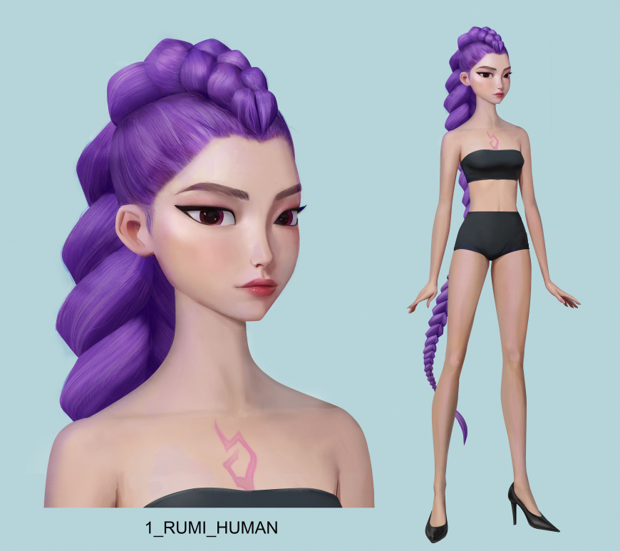 Kpopo demon hunters Rumi's demon marks