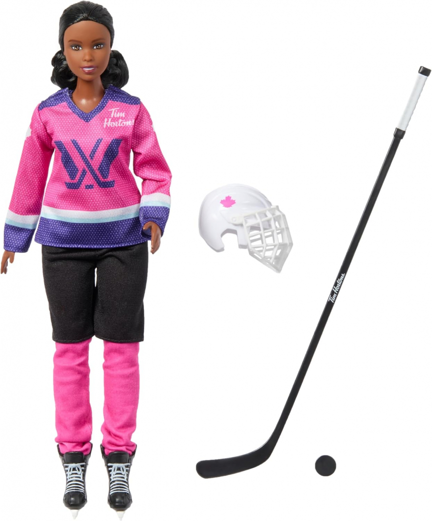 Barbie Tim Hortons PWHL brunette doll