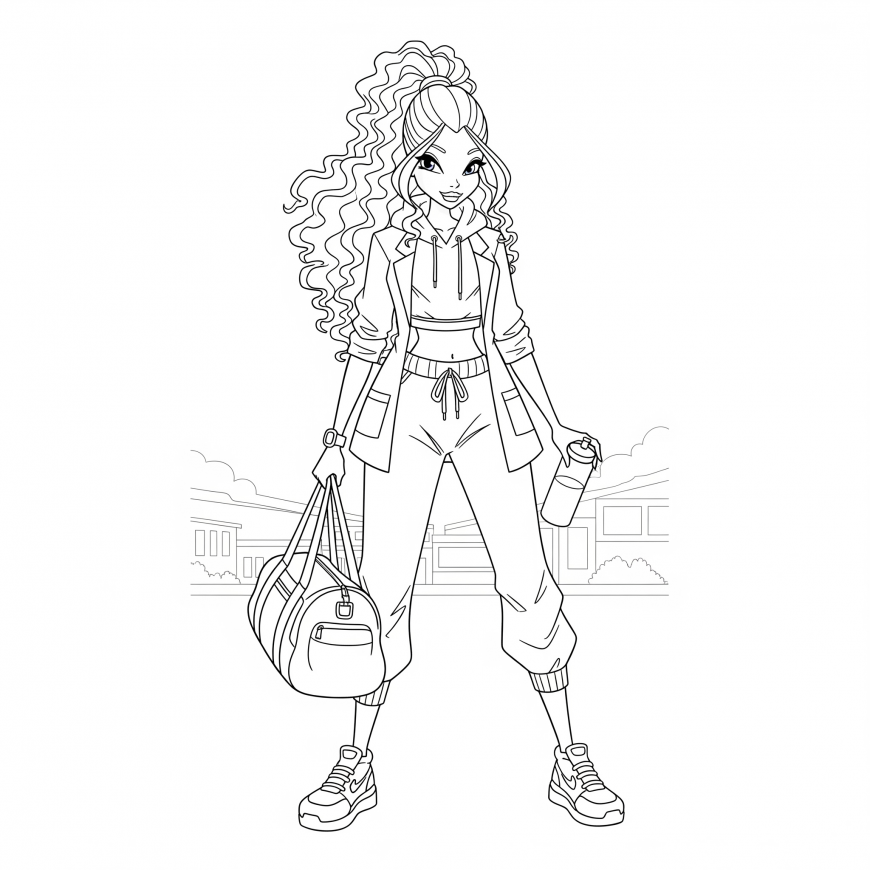 Balancing Sports and Studies coloring page