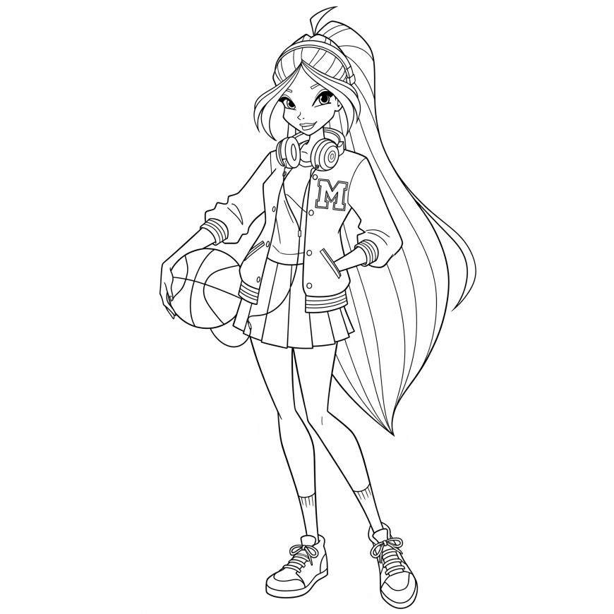 Ready for Class Winx Style coloring page