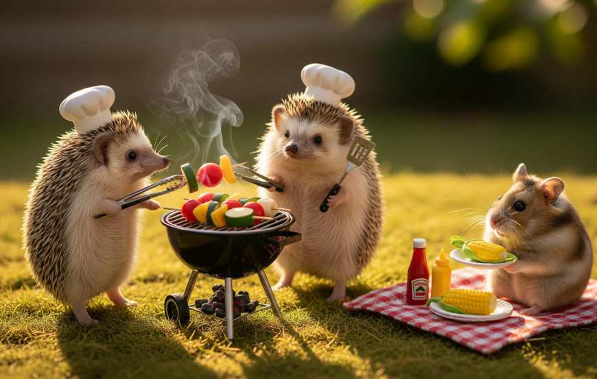Cute and Creative Happy Labor Day Cards images with Hedgehogs and Hamsters