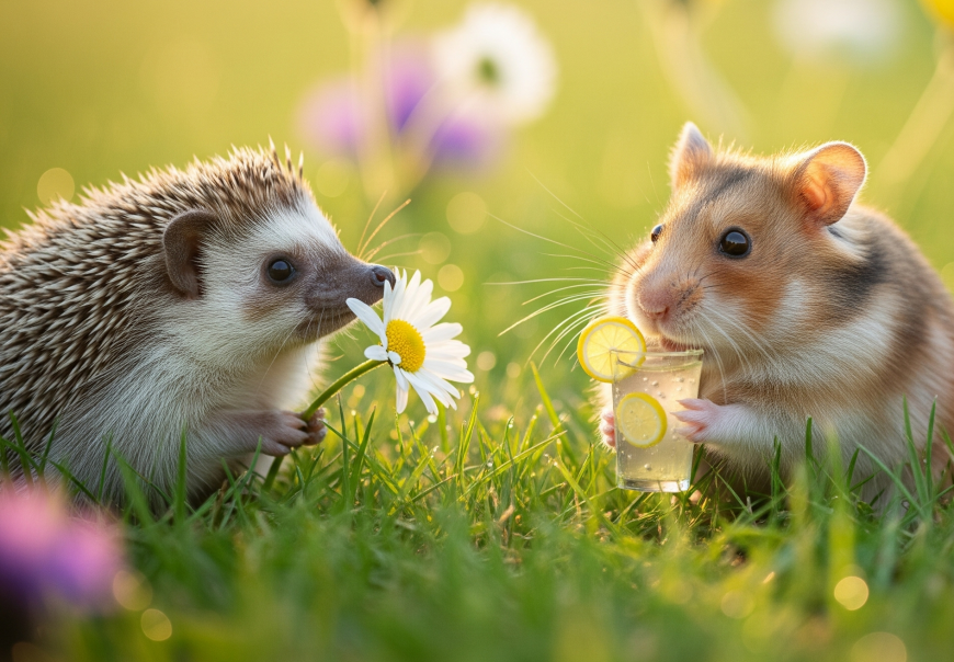 Cute and Creative Happy Labor Day Cards images with Hedgehogs and Hamsters