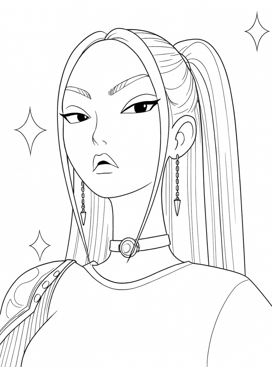 Kpop Demon Hunters Mira coloring page
